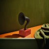 Black vintage gramophone speaker, home decorative audio item, nostalgic music player Specification image
